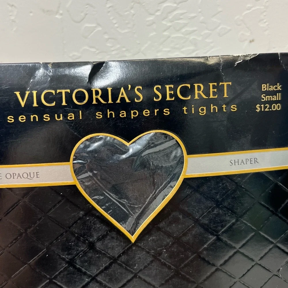 Vintage Victoria’s Secret Dead Stock Black Opaque Tights Size S